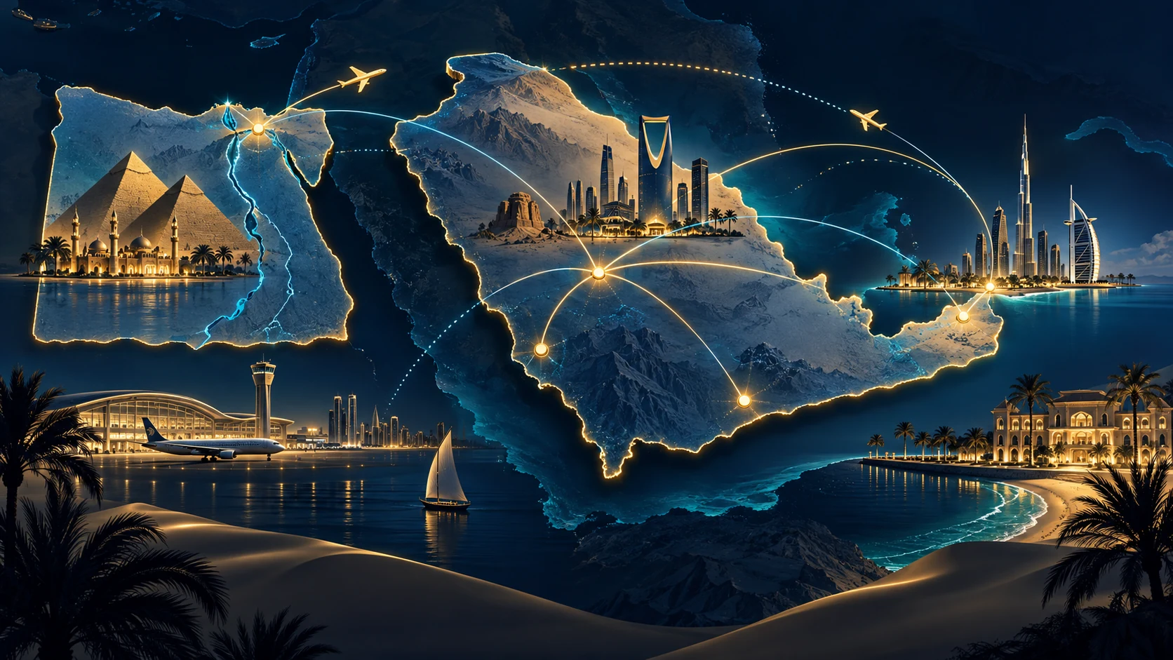 Worldwide travel network